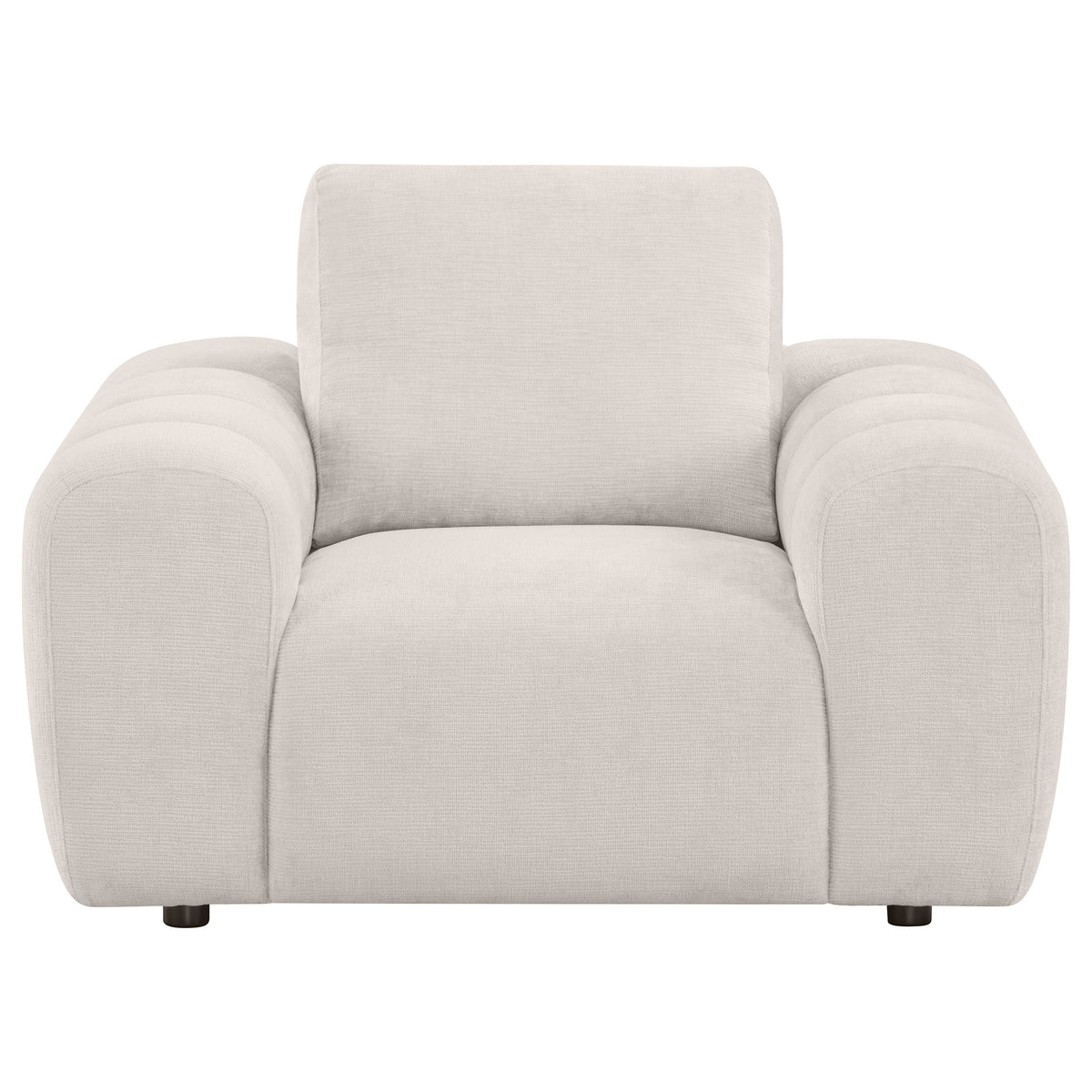 Burnett Chenille Upholstered Accent Chair - Ivory