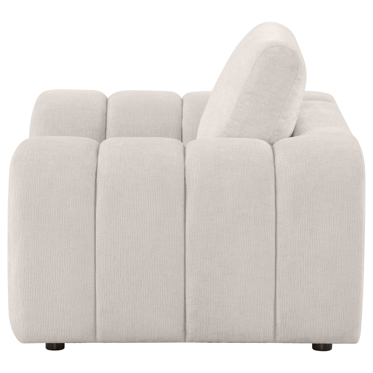 Burnett Chenille Upholstered Accent Chair - Ivory