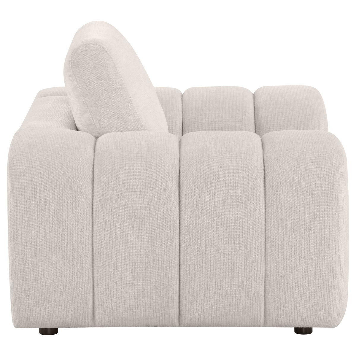Burnett Chenille Upholstered Accent Chair - Ivory