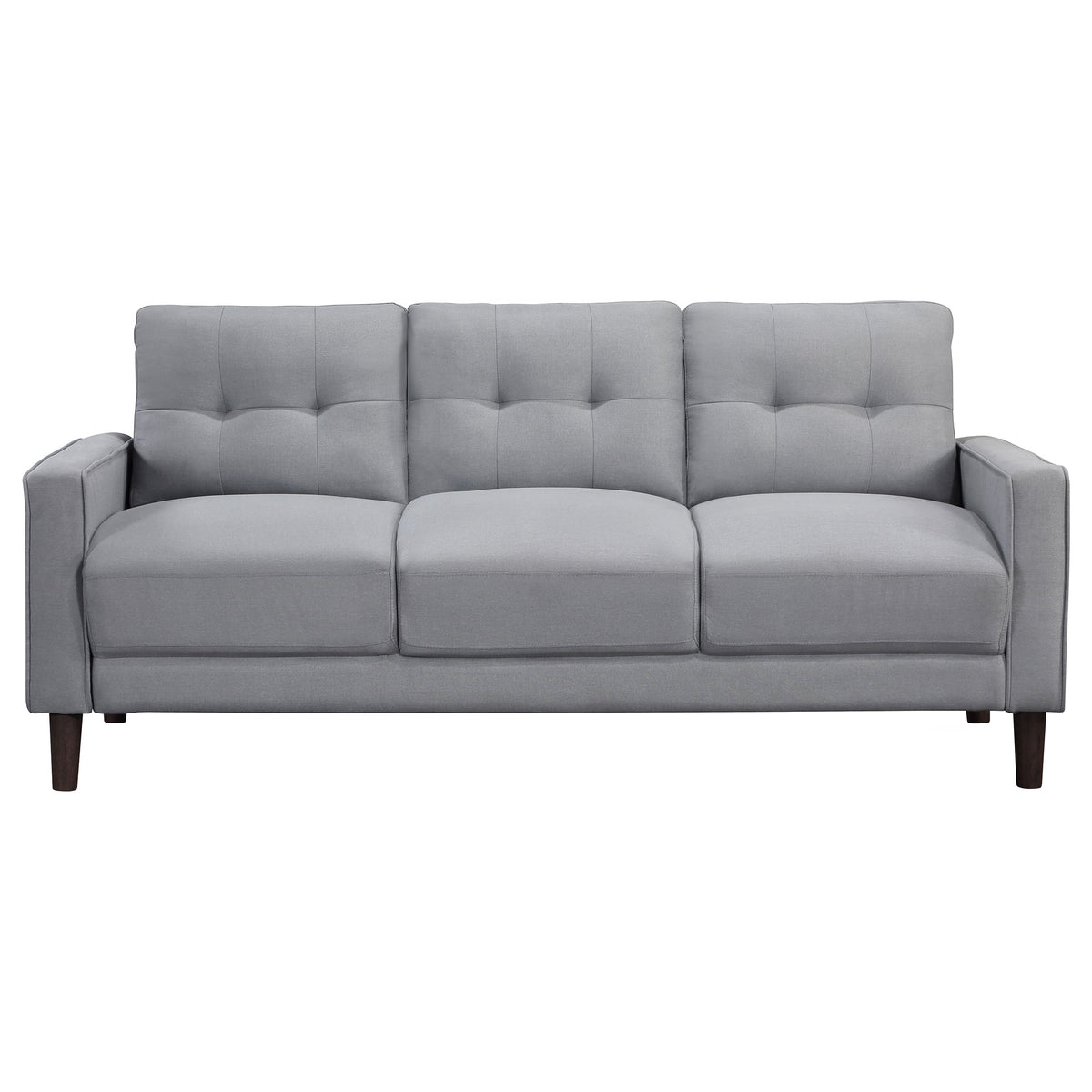 Bowen 2-piece Upholstered Track Arm Tufted Sofa Set - Grey
