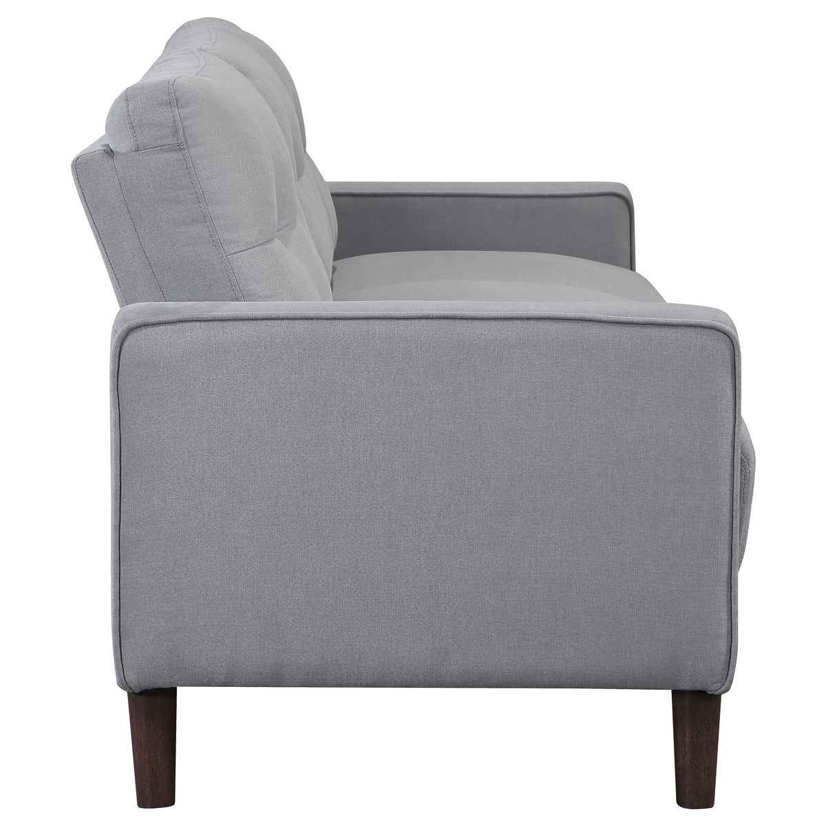 Bowen 2-piece Upholstered Track Arm Tufted Sofa Set - Grey