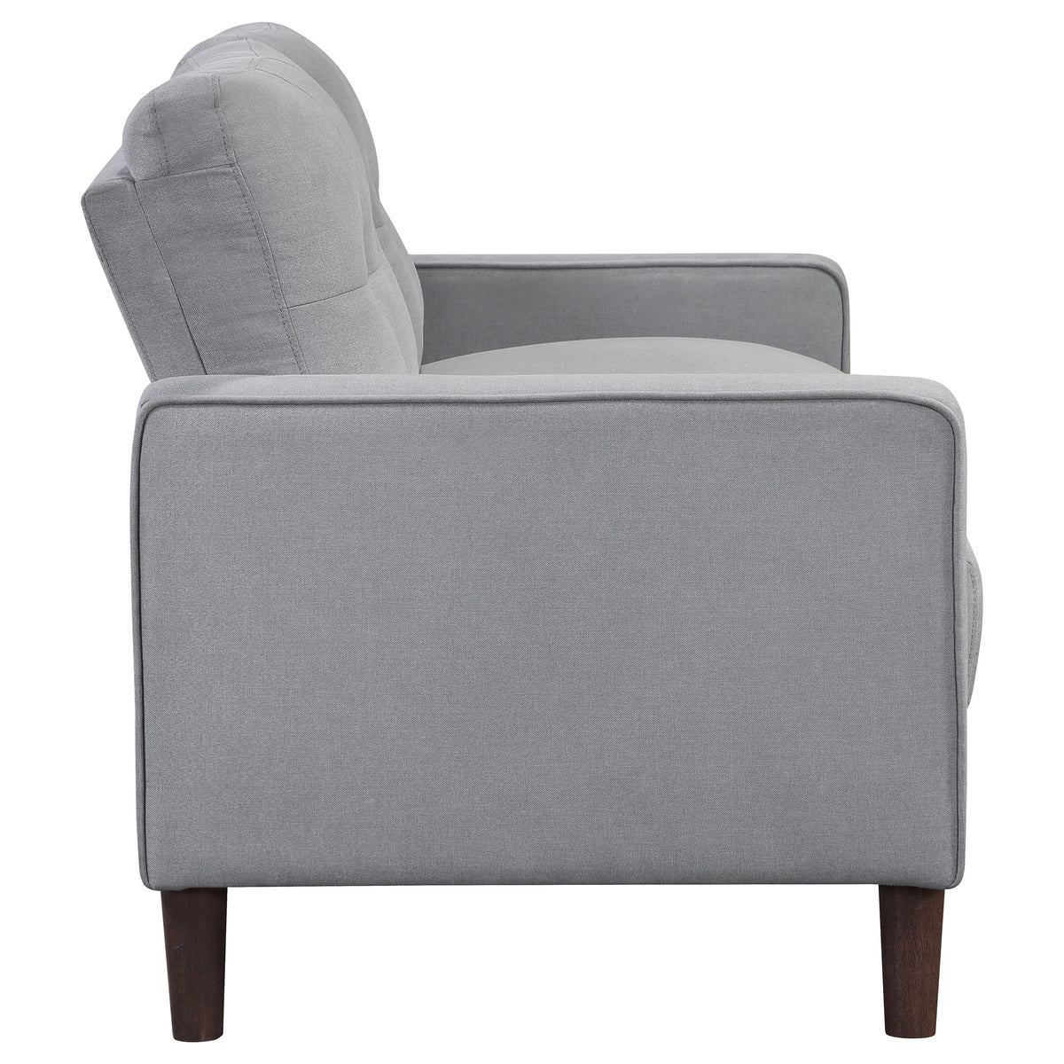 Bowen 2-piece Upholstered Track Arm Tufted Sofa Set - Grey