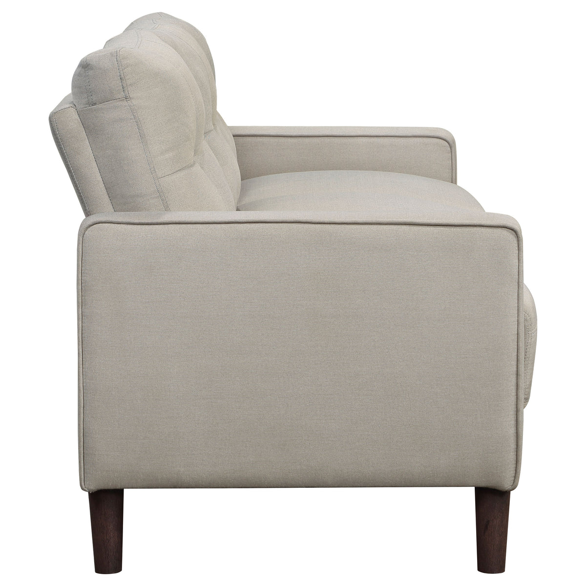 Bowen 2-piece Upholstered Track Arm Tufted Sofa Set - Beige