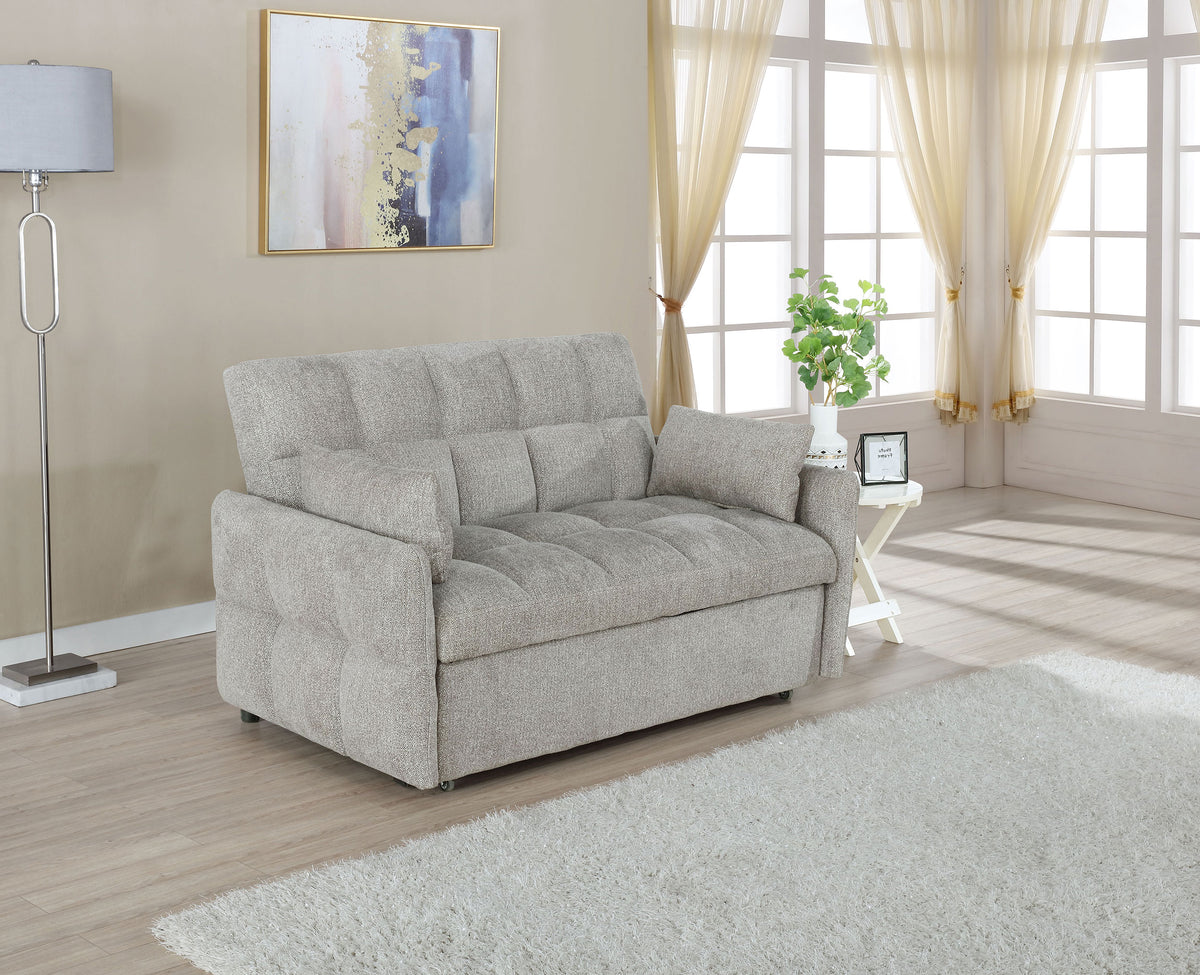 Cotswold Upholstered Convertible Sleeper Sofa Bed Grey - Light Grey