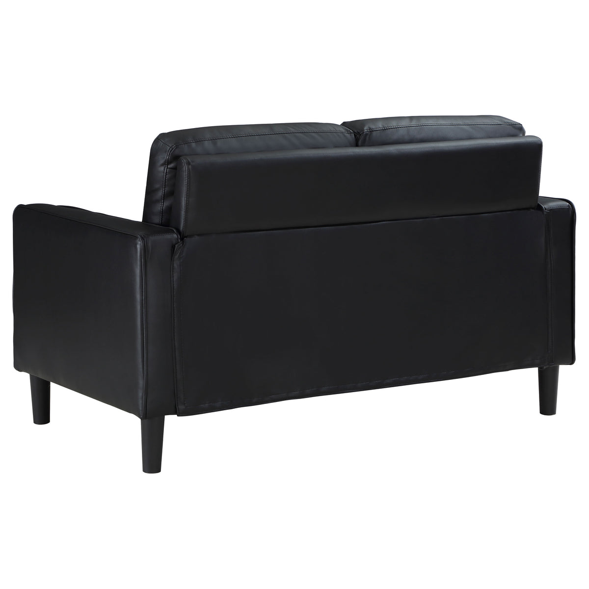 Ruth 3-piece Upholstered Track Arm Sofa Set - Black