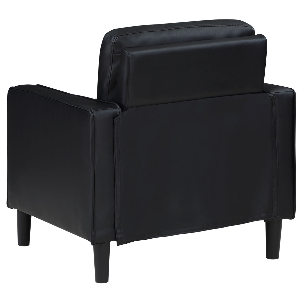 Ruth 3-piece Upholstered Track Arm Sofa Set - Black