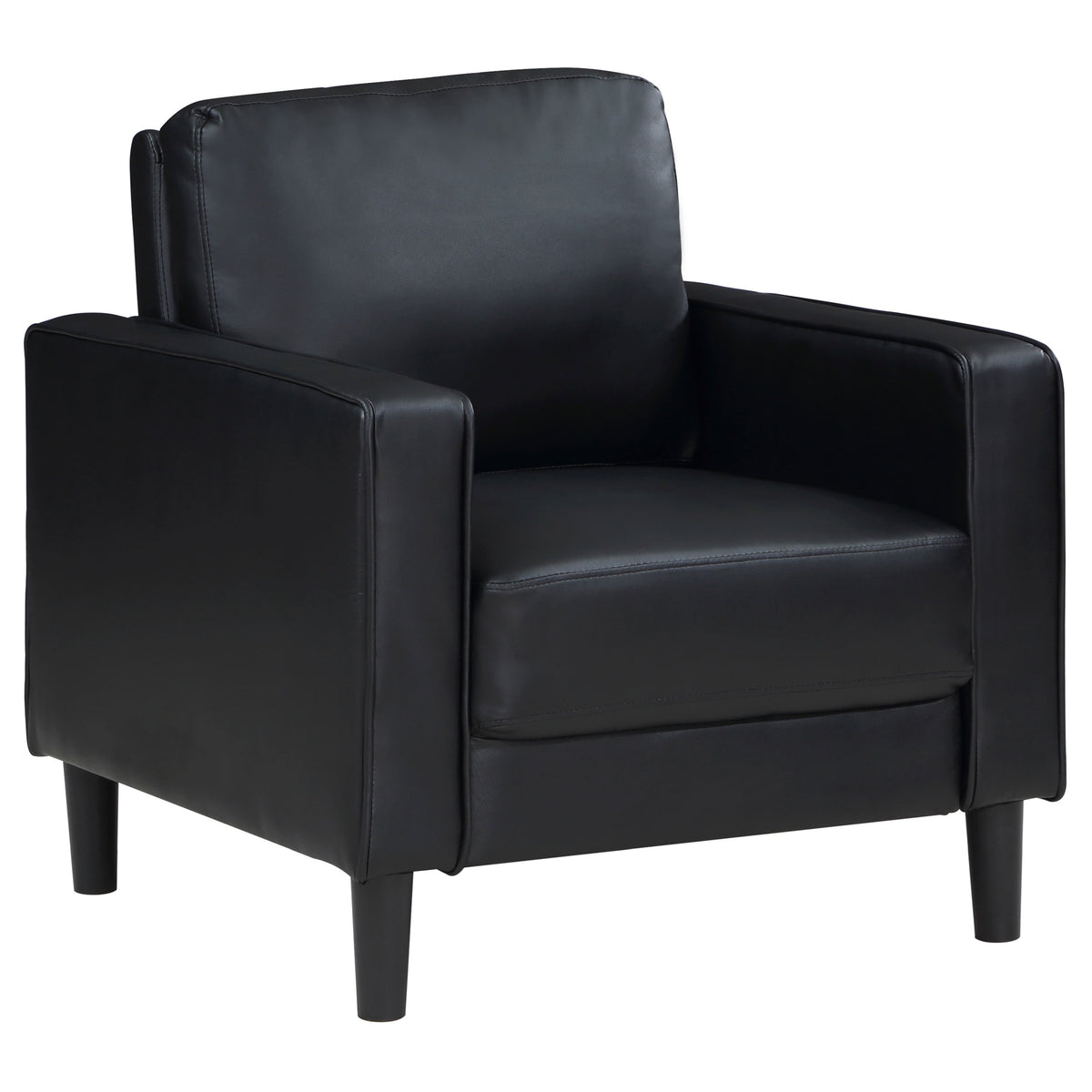 Ruth Upholstered Track Arm Accent Chair - Black