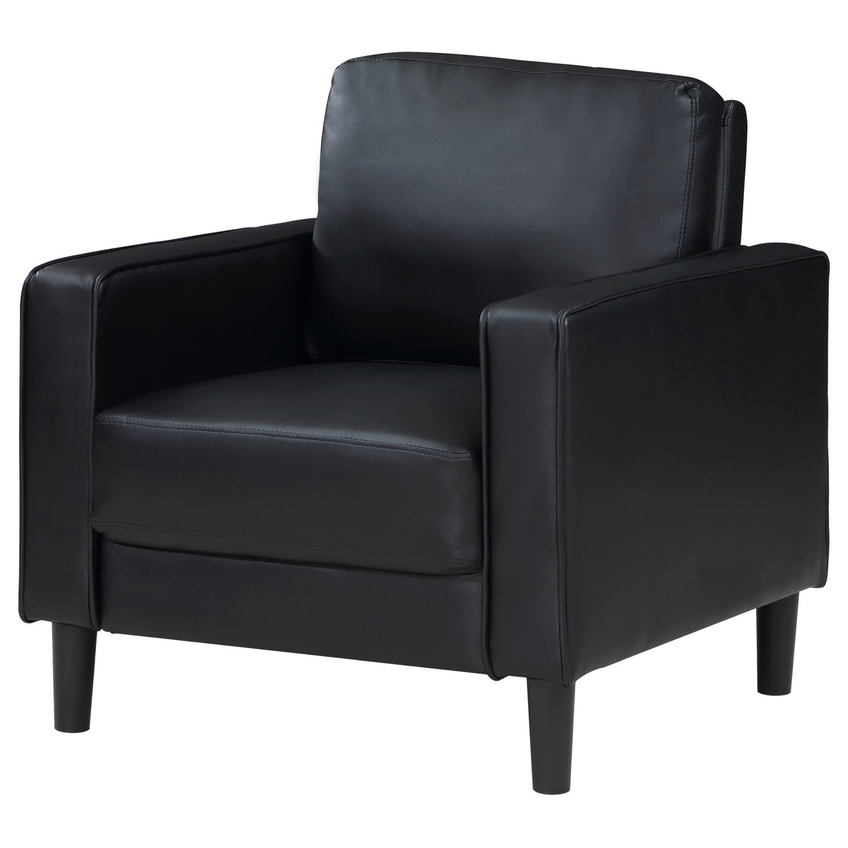 Ruth Upholstered Track Arm Accent Chair - Black