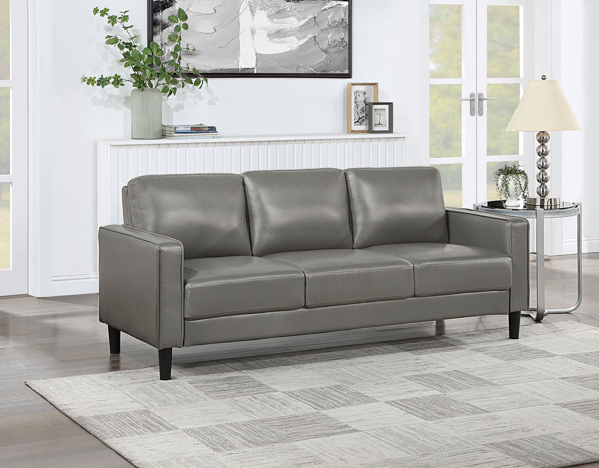 Ruth Upholstered Track Arm Sofa - Grey