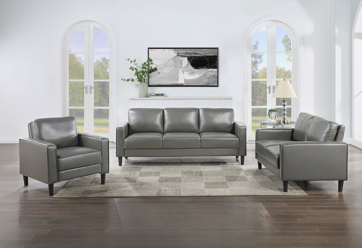 Ruth Upholstered Track Arm Sofa - Grey