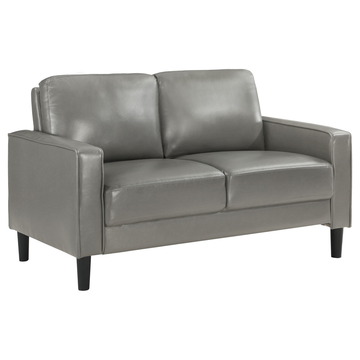 Ruth Upholstered Track Arm Loveseat - Grey