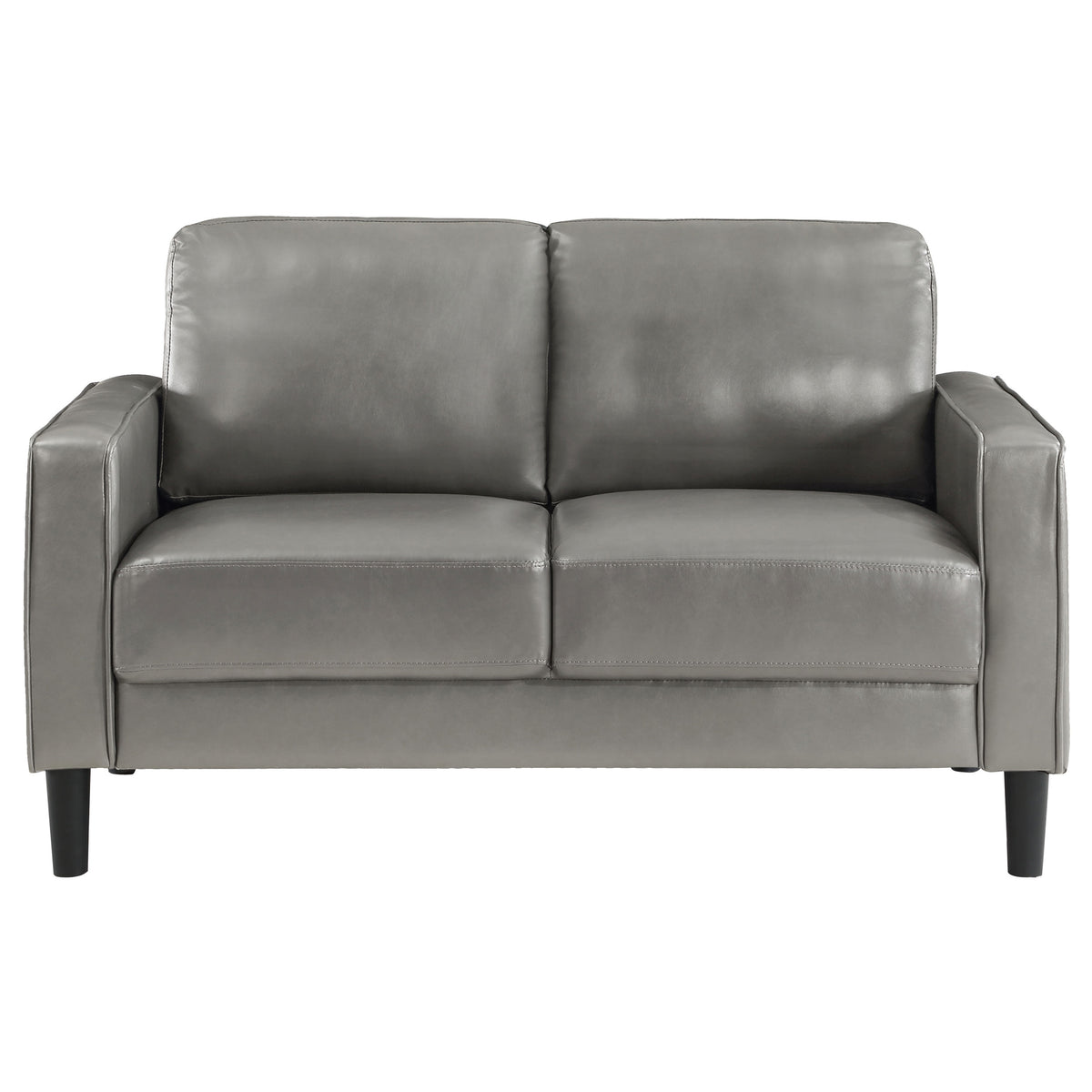 Ruth Upholstered Track Arm Loveseat - Grey