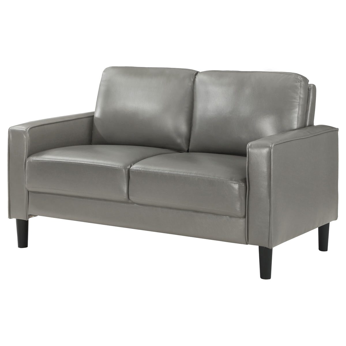 Ruth Upholstered Track Arm Loveseat - Grey