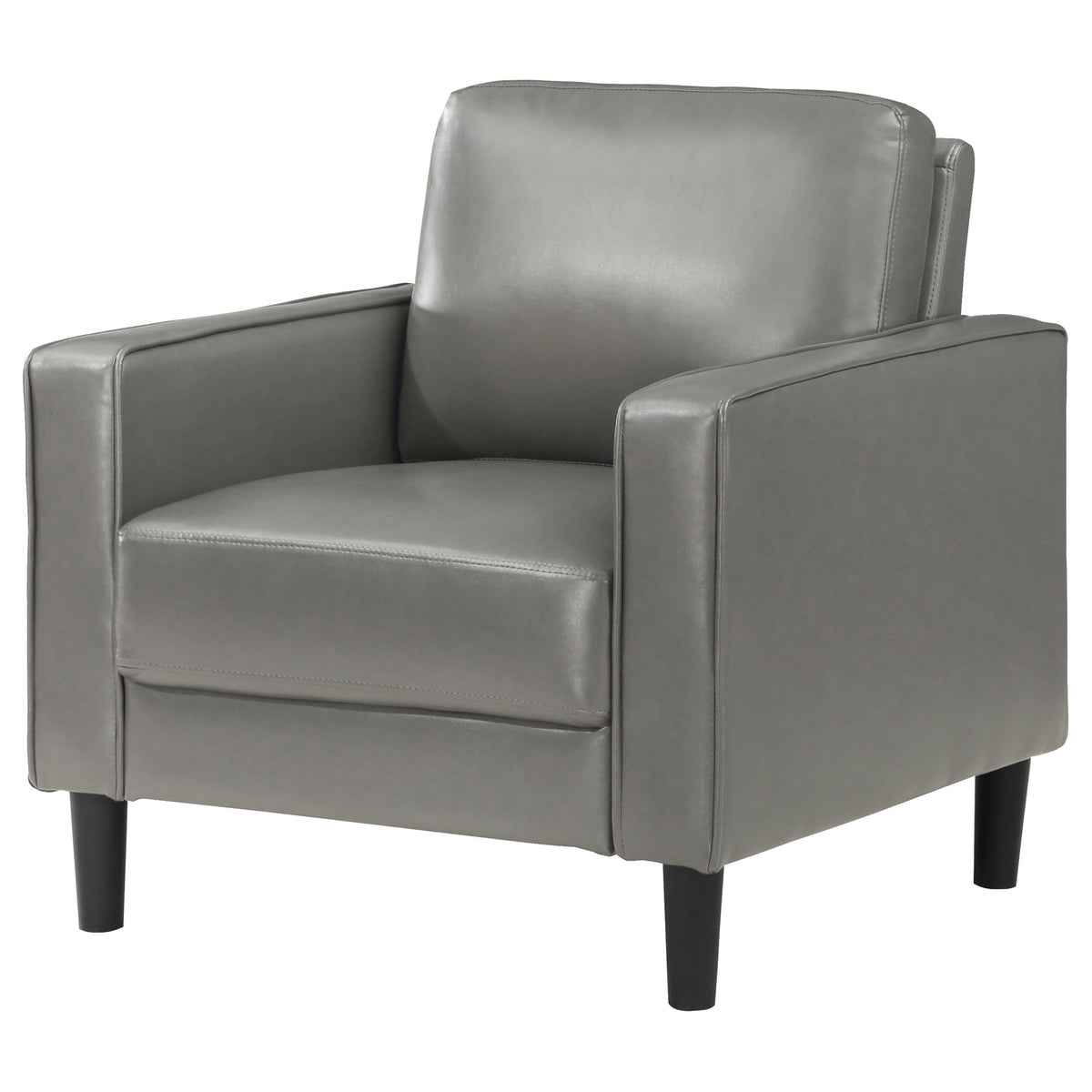 Ruth Upholstered Track Arm Accent Chair - Grey