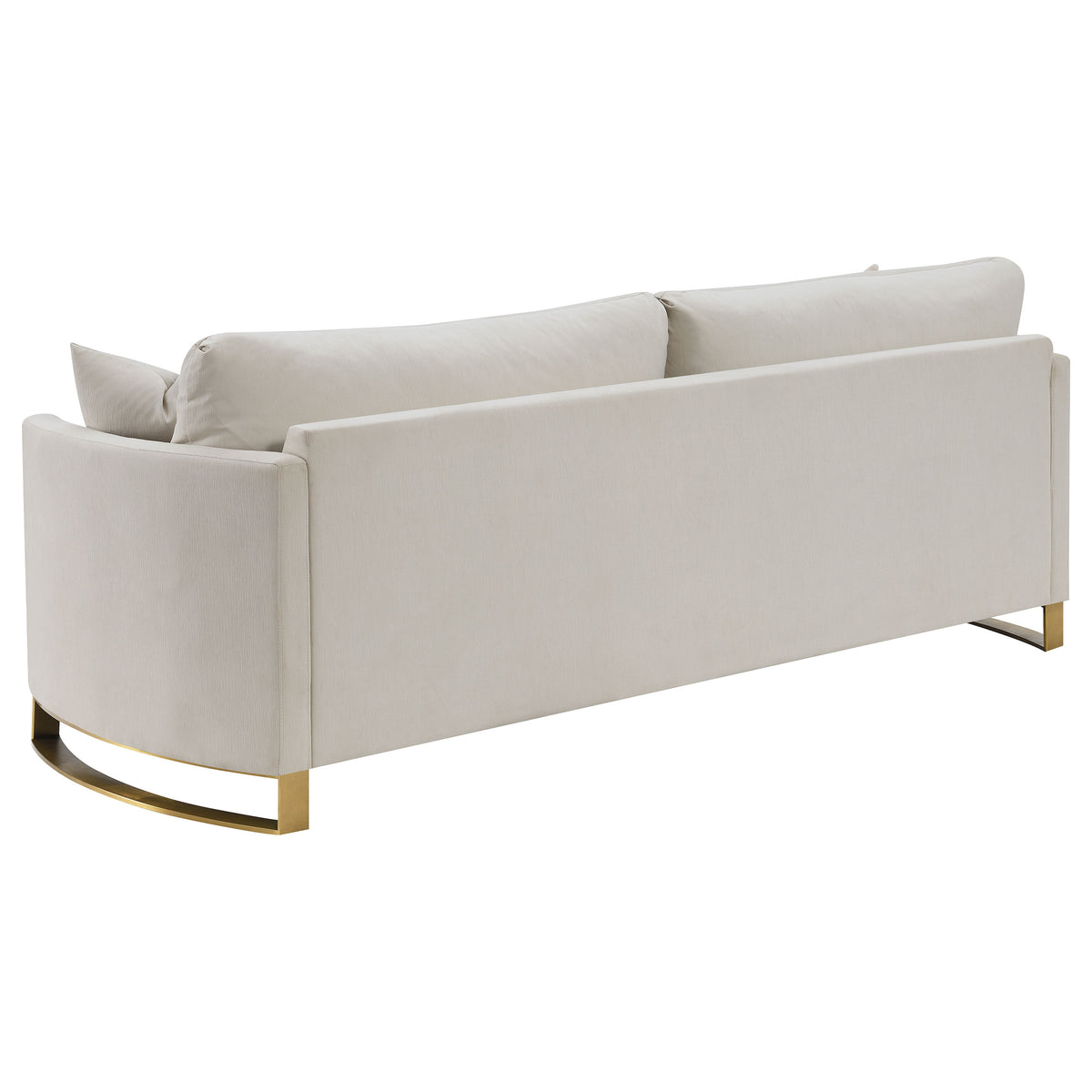 Corliss Upholstered Curved Track Arm Sofa - Beige