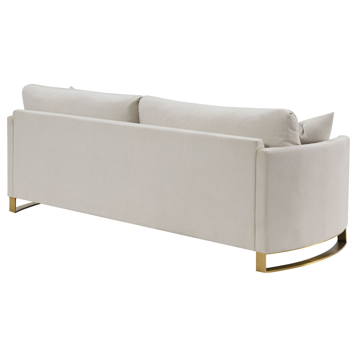 Corliss Upholstered Curved Track Arm Sofa - Beige