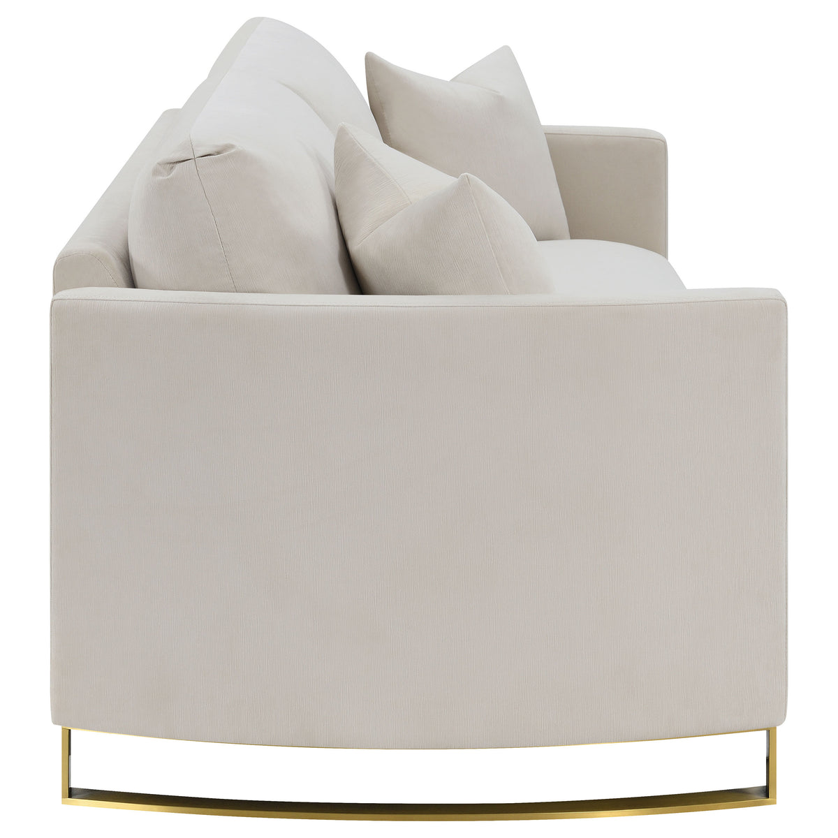 Corliss Upholstered Curved Track Arm Sofa - Beige