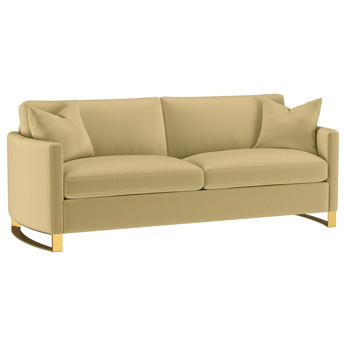 Corliss Upholstered Curved Track Arm Sofa - Camel