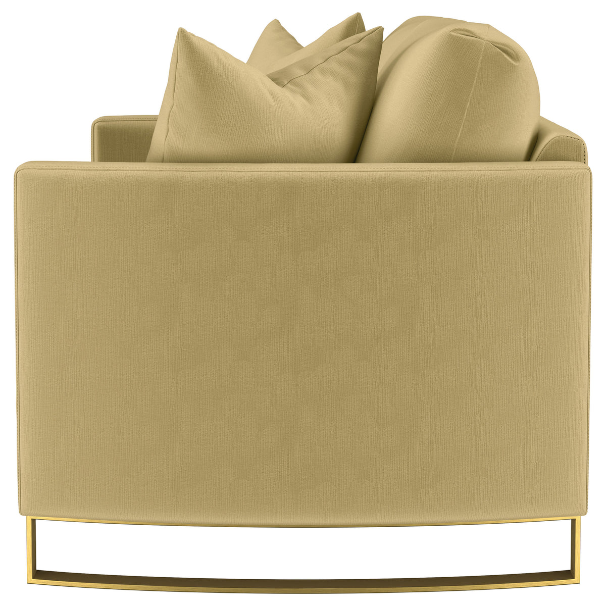 Corliss Upholstered Curved Track Arm Loveseat - Camel