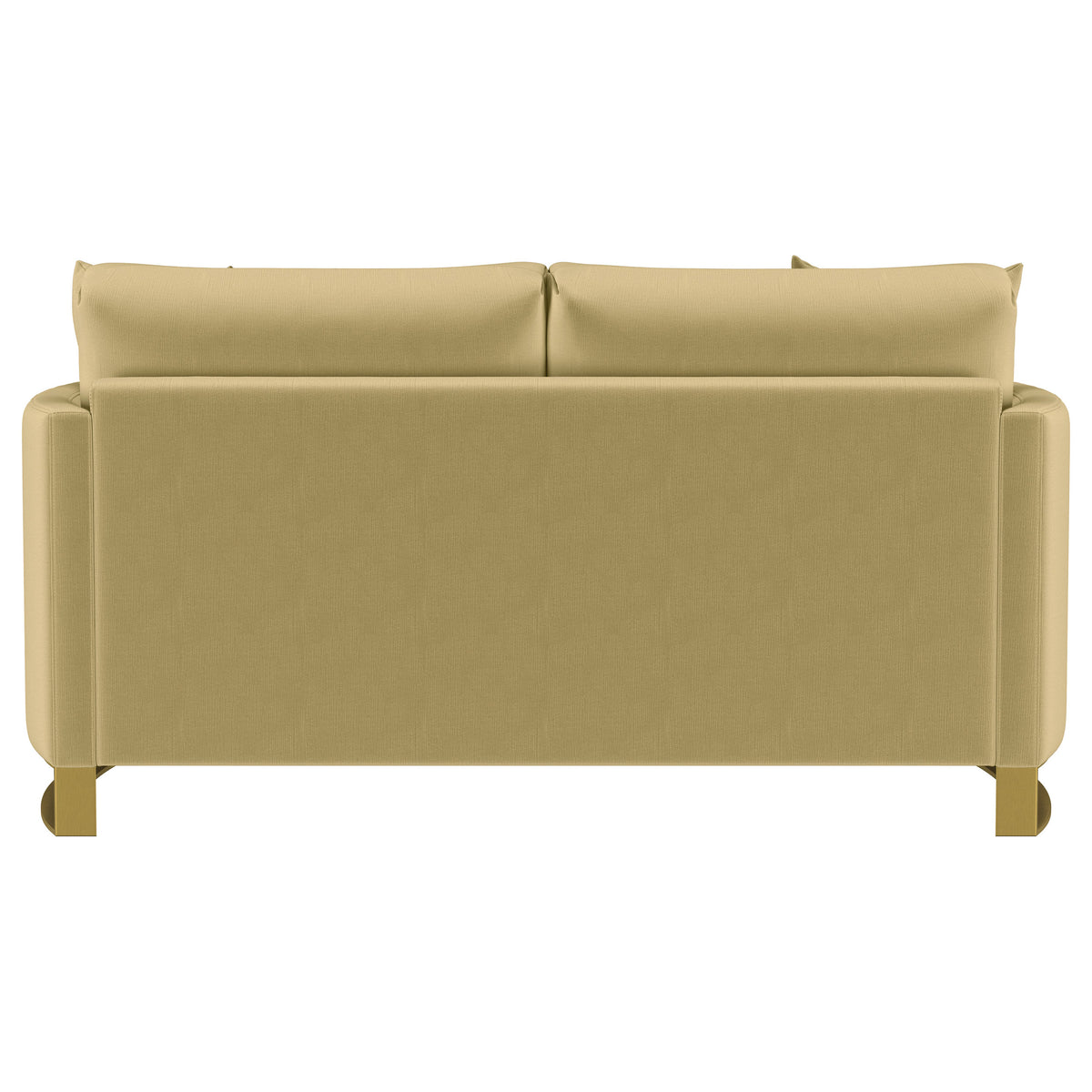 Corliss Upholstered Curved Track Arm Loveseat - Camel