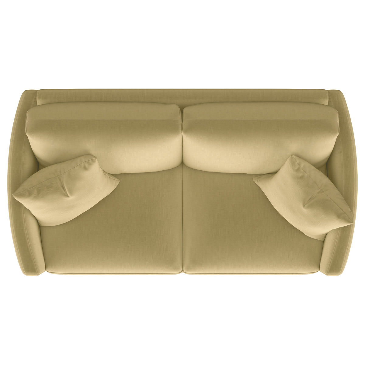 Corliss Upholstered Curved Track Arm Loveseat - Camel