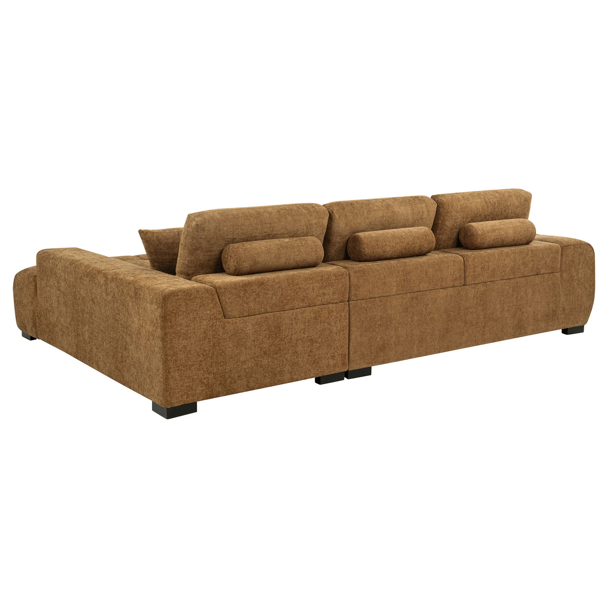 Octavia Tufted 2-Piece Sectional Chaise Sofa - Amber