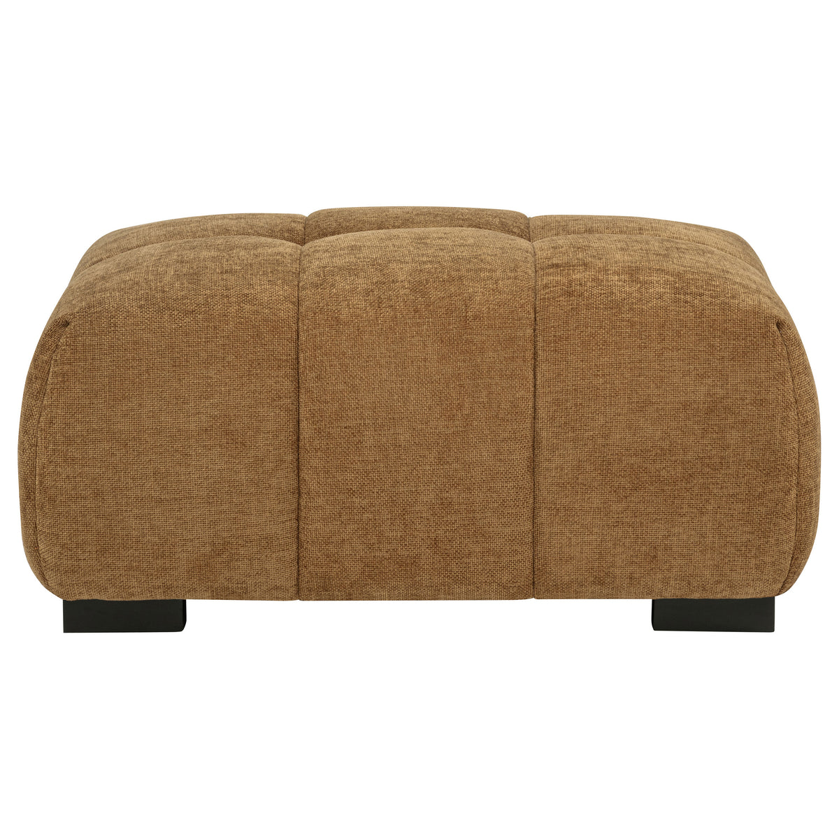 Octavia Tufted Upholstered Rectangular Ottoman - Amber
