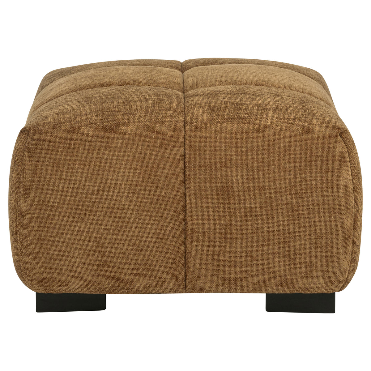 Octavia Tufted Upholstered Rectangular Ottoman - Amber