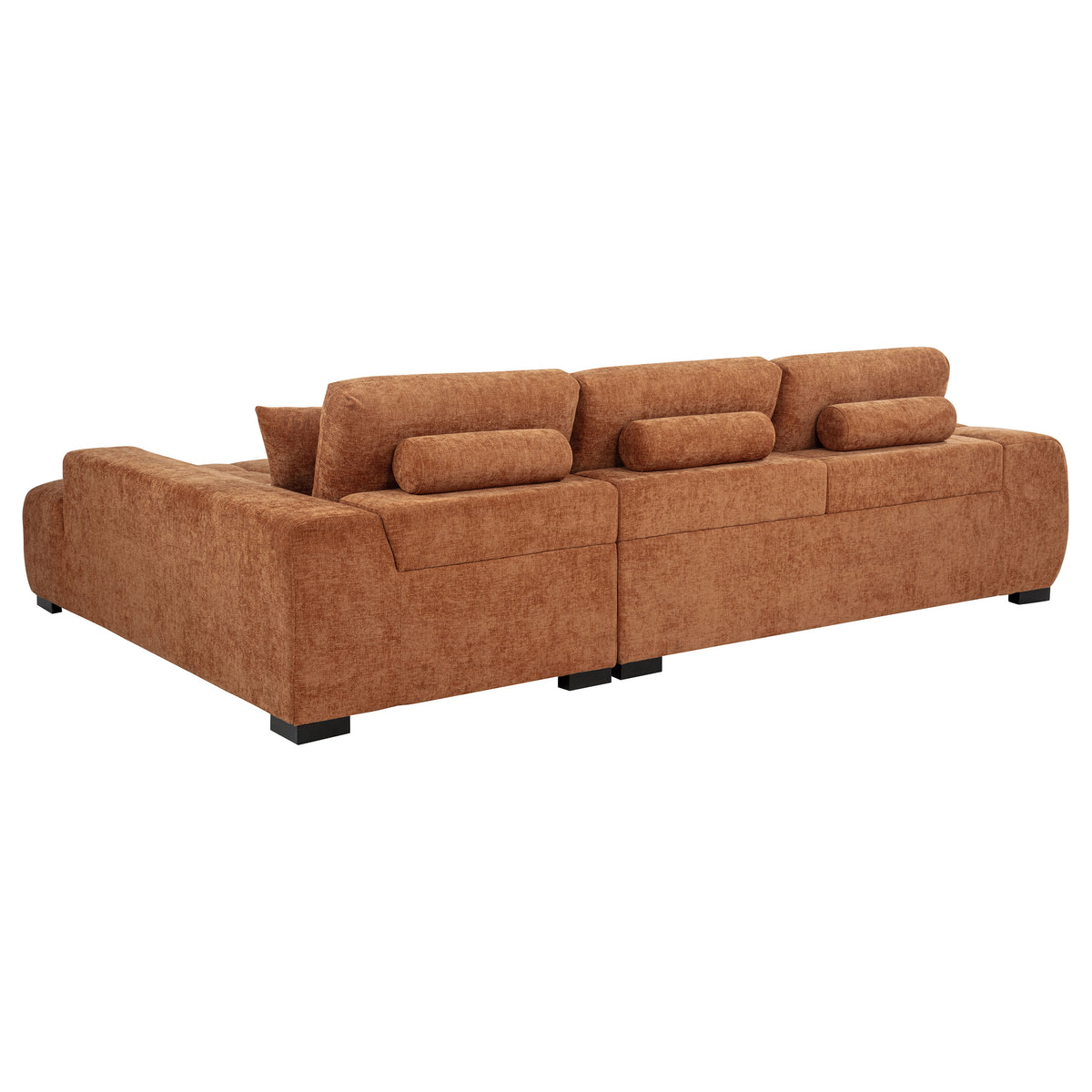 Octavia Tufted 2-Piece Sectional Chaise Sofa - Orange