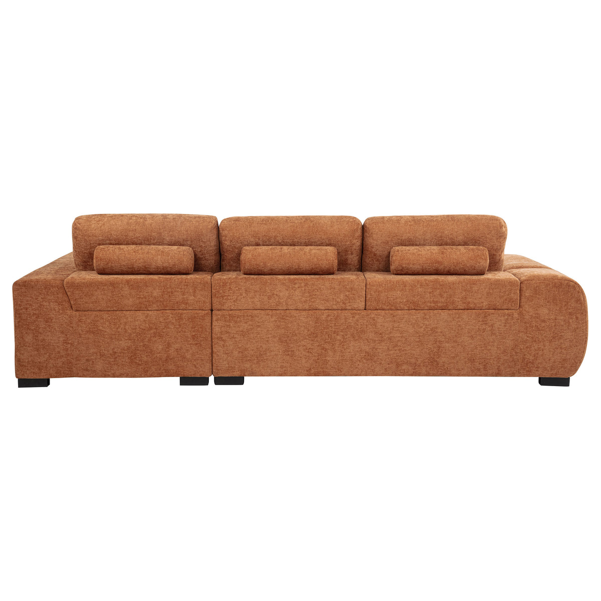 Octavia Tufted 2-Piece Sectional Chaise Sofa - Orange
