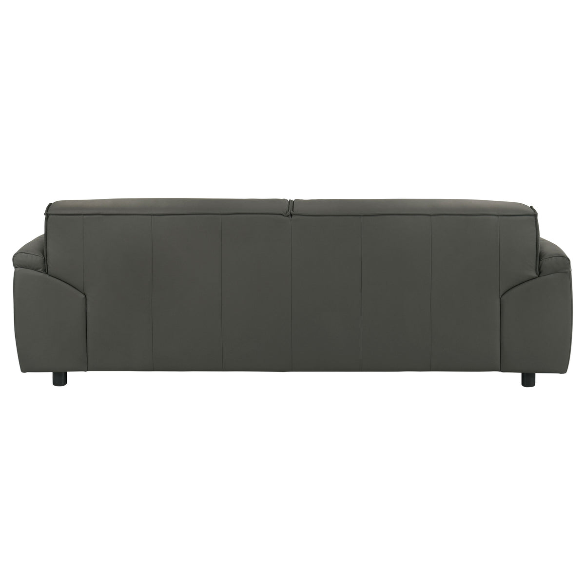 Buxton Top Grain Leather Upholstered Sofa - Graphite