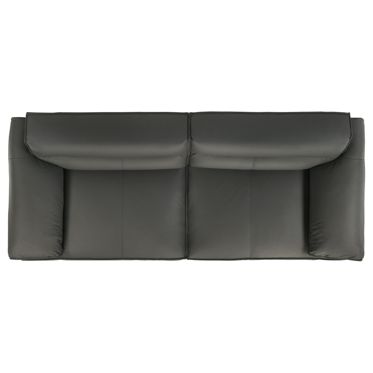 Buxton Top Grain Leather Upholstered Sofa - Graphite