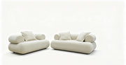 Stationary Sofa 2 Pc Set Ivory