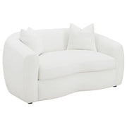 Isabella Sherpa Upholstered Loveseat Natural