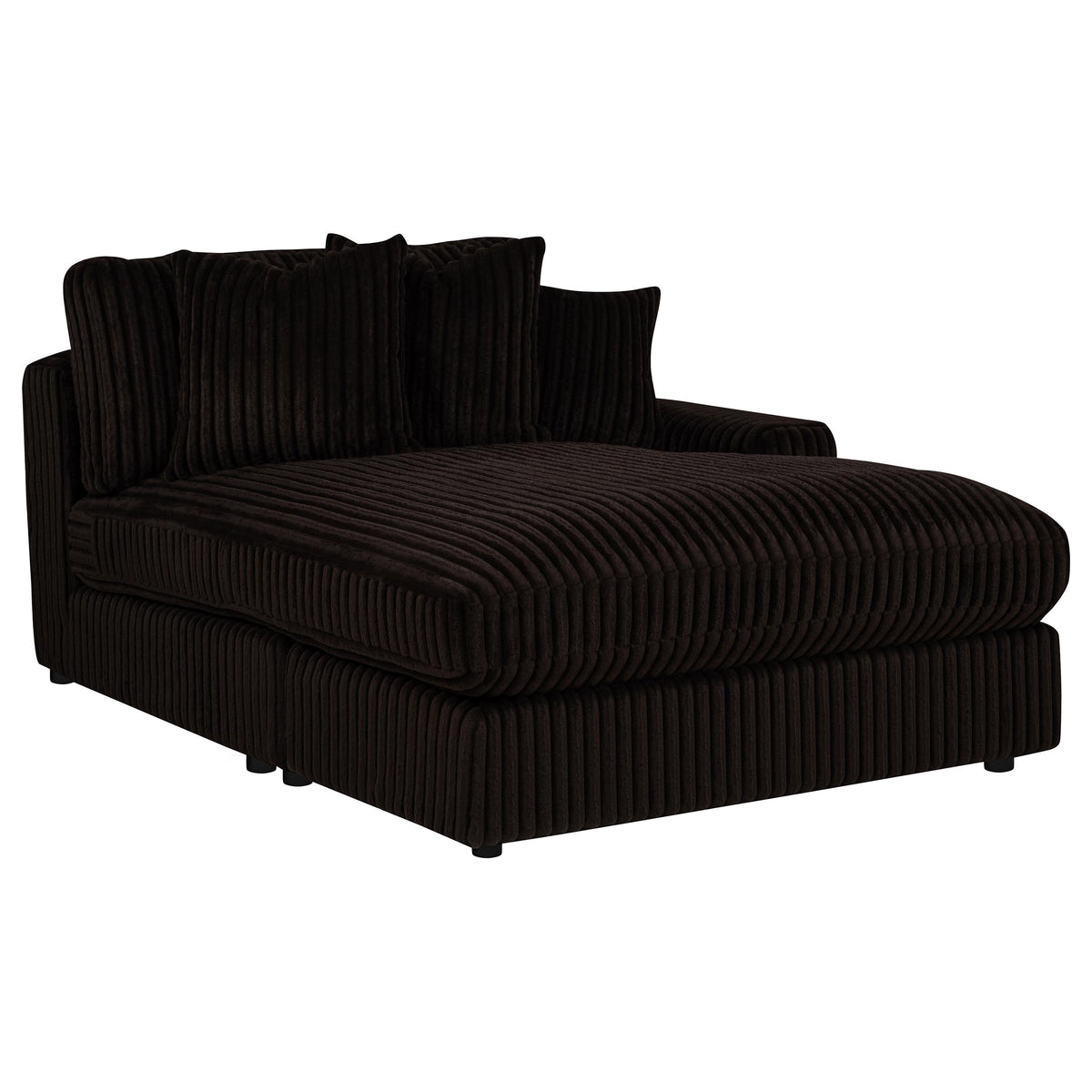Blaine 2-Piece Corduroy Reversible Chaise Sectional Sofa - Chocolate Brown