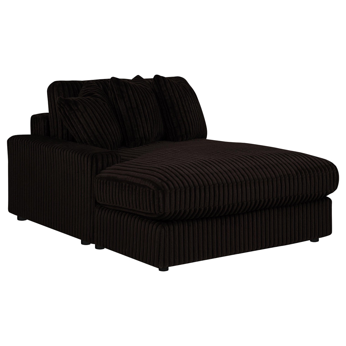 Blaine 2-Piece Corduroy Reversible Chaise Sectional Sofa - Chocolate Brown
