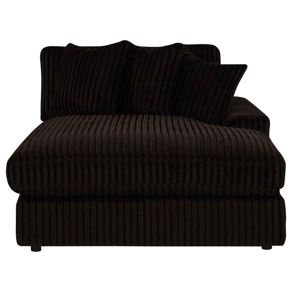 Blaine 2-Piece Corduroy Reversible Chaise Sectional Sofa - Chocolate Brown