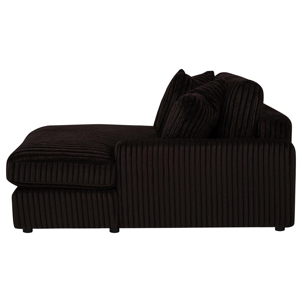 Blaine 2-Piece Corduroy Reversible Chaise Sectional Sofa - Chocolate Brown