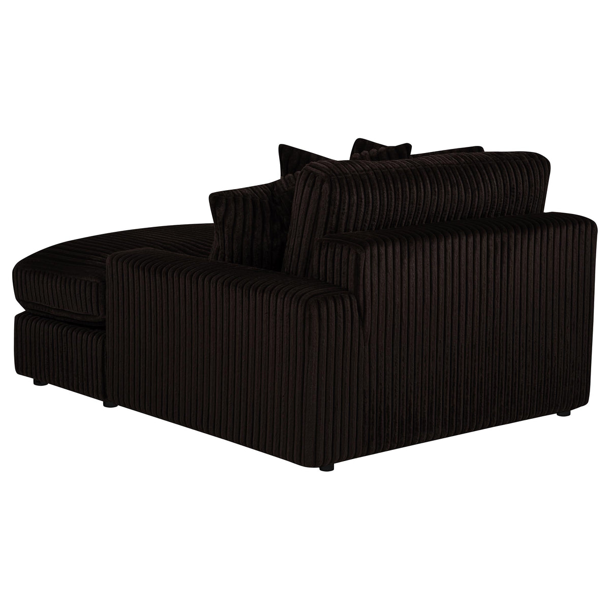 Blaine 2-Piece Corduroy Reversible Chaise Sectional Sofa - Chocolate Brown