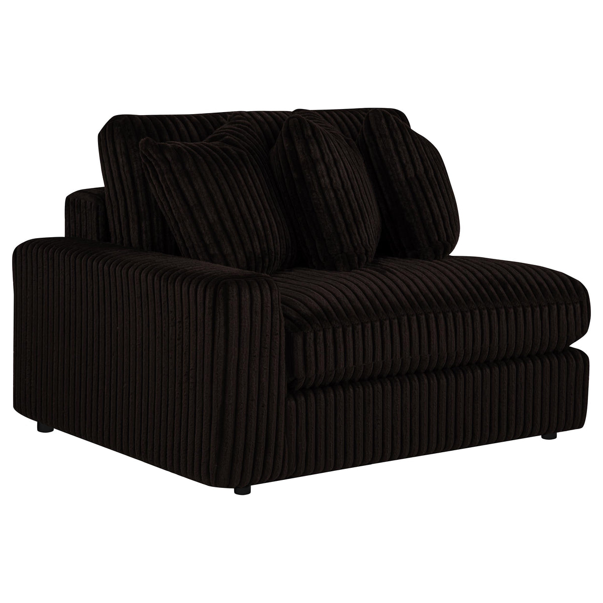 Blaine 2-Piece Corduroy Reversible Chaise Sectional Sofa - Chocolate Brown
