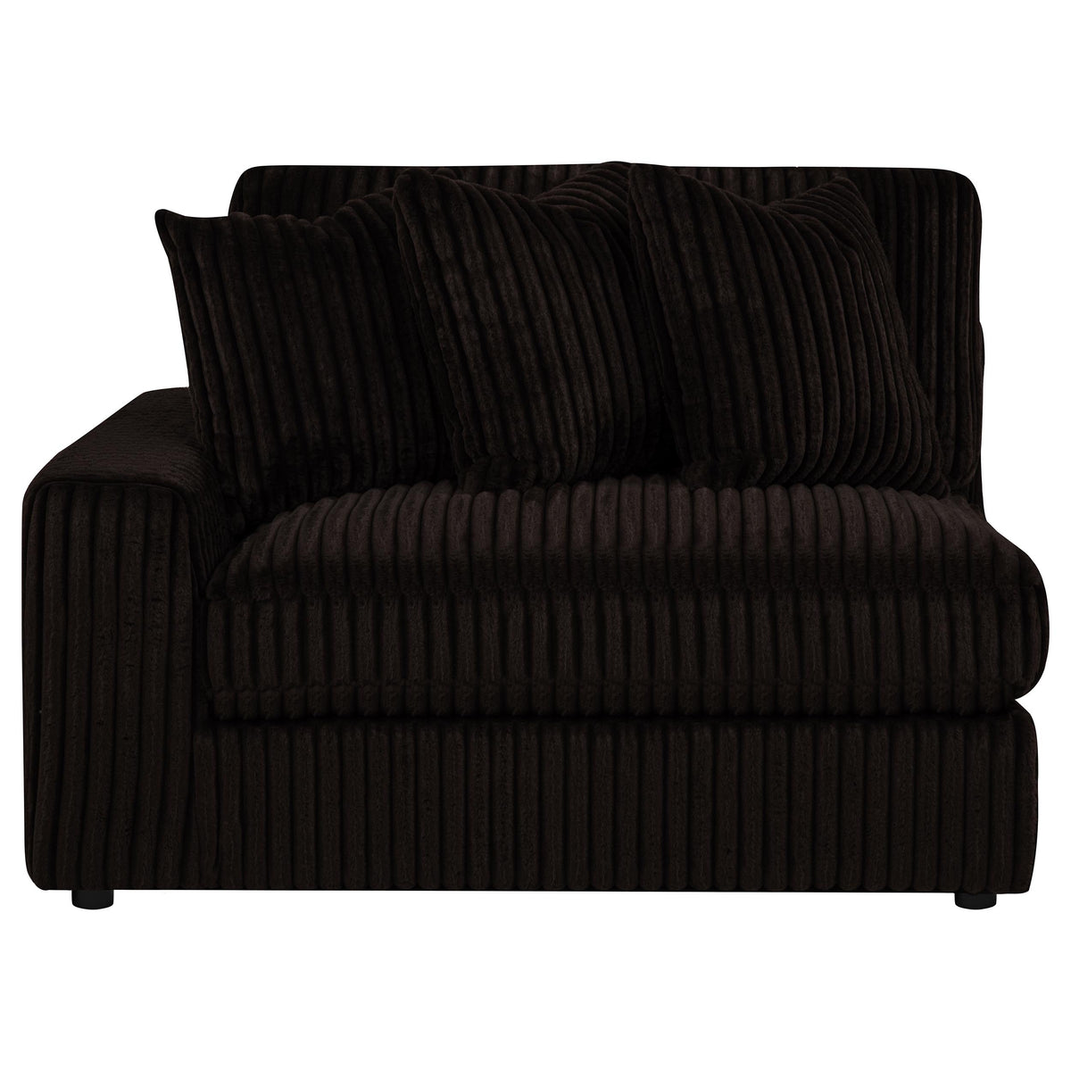 Blaine 2-Piece Corduroy Reversible Chaise Sectional Sofa - Chocolate Brown