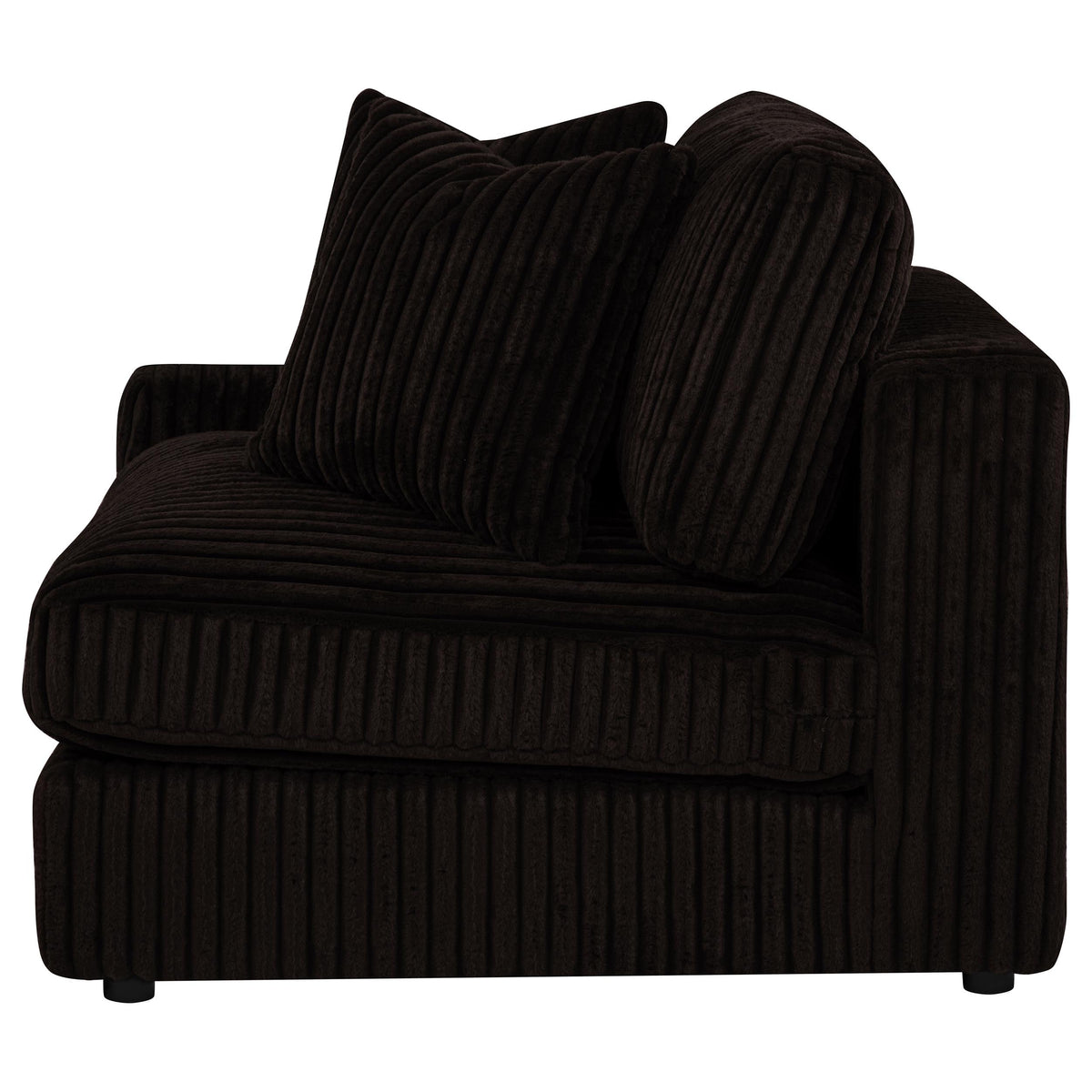 Blaine 2-Piece Corduroy Reversible Chaise Sectional Sofa - Chocolate Brown