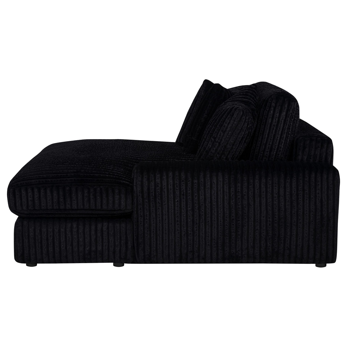 Blaine 2-Piece Corduroy Reversible Chaise Sectional Sofa - Black