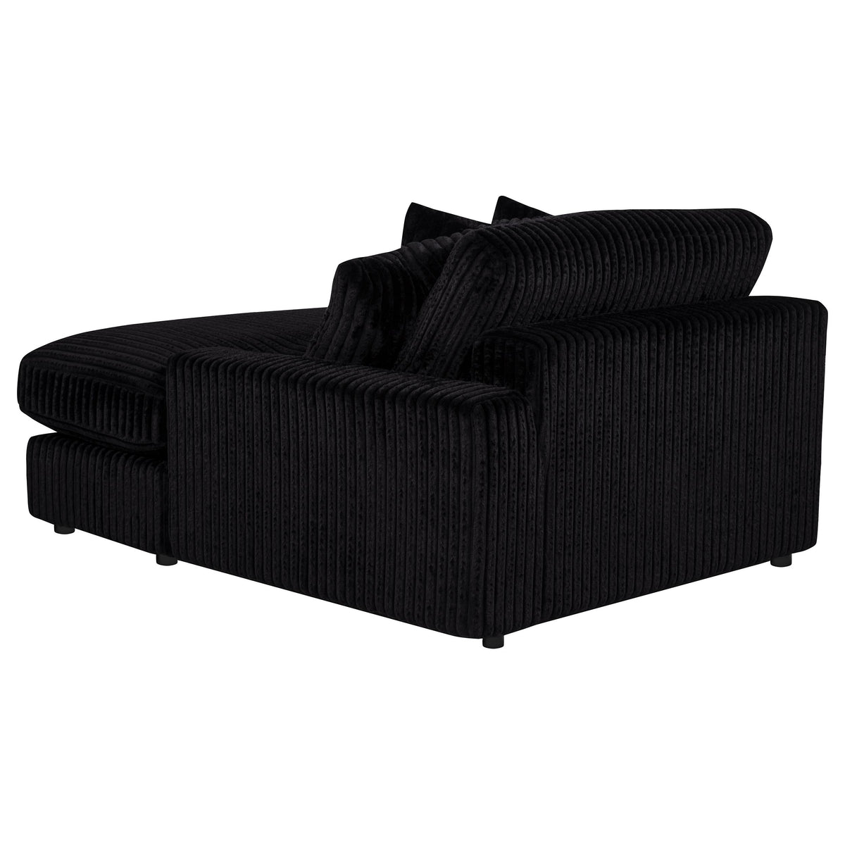 Blaine 2-Piece Corduroy Reversible Chaise Sectional Sofa - Black