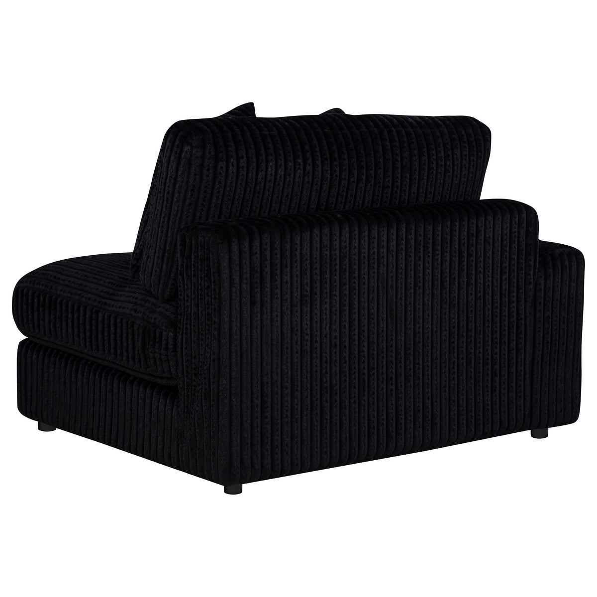 Blaine 2-Piece Corduroy Reversible Chaise Sectional Sofa - Black