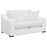 Ashlyn Upholstered Track Arm Loveseat White