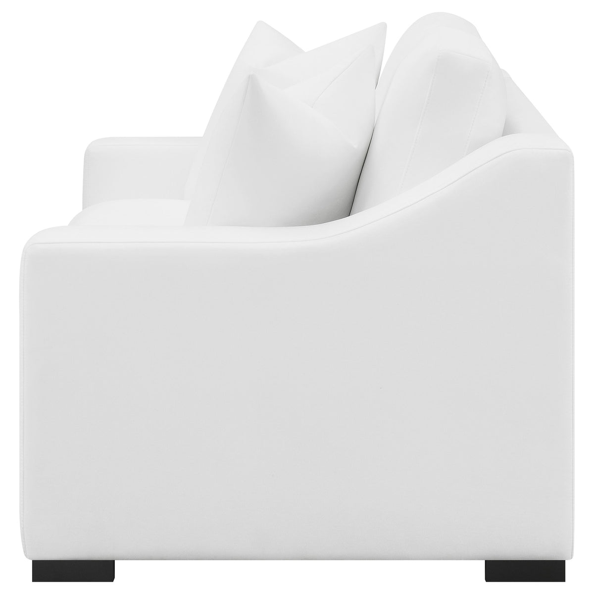 Ashlyn Upholstered Track Arm Loveseat White