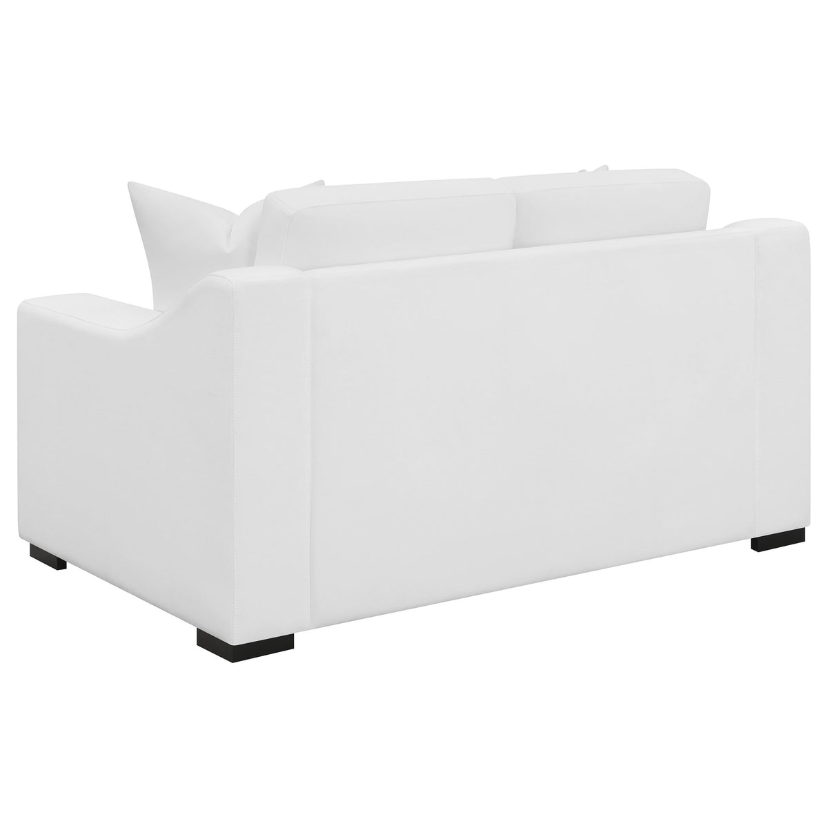 Ashlyn Upholstered Track Arm Loveseat White