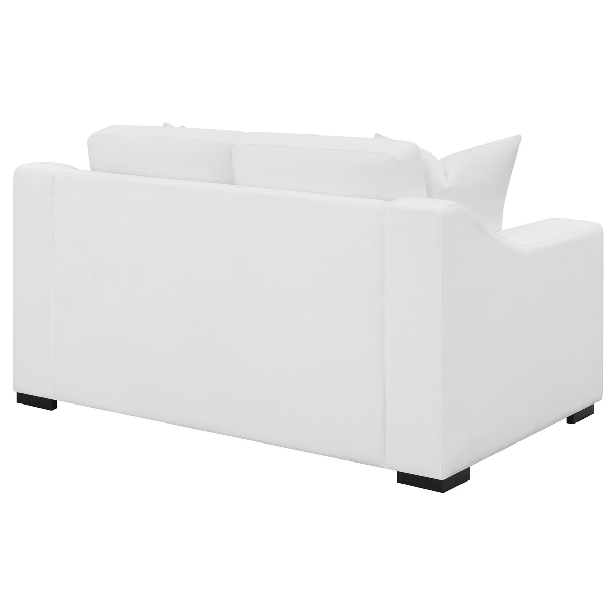 Ashlyn Upholstered Track Arm Loveseat White