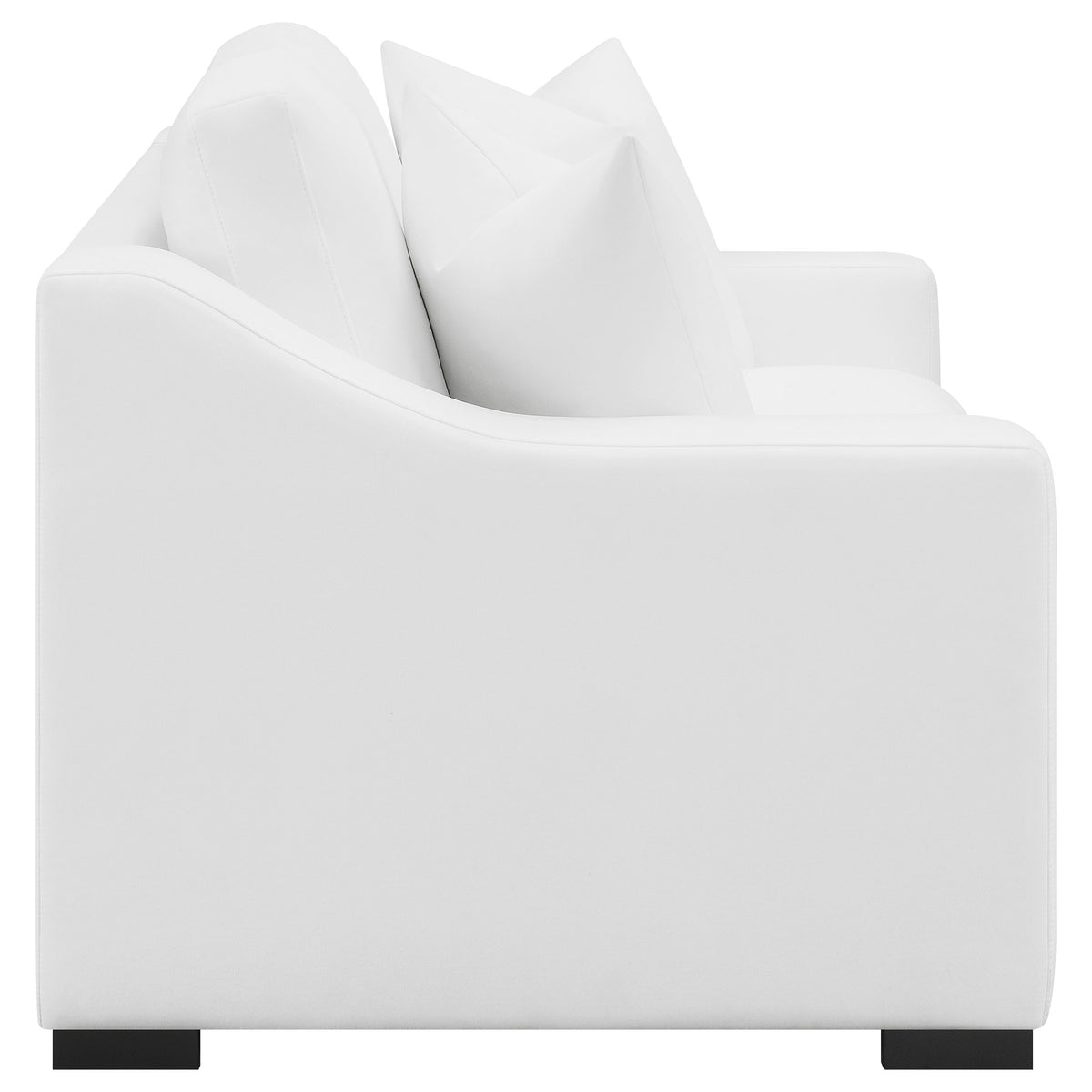 Ashlyn Upholstered Track Arm Loveseat White